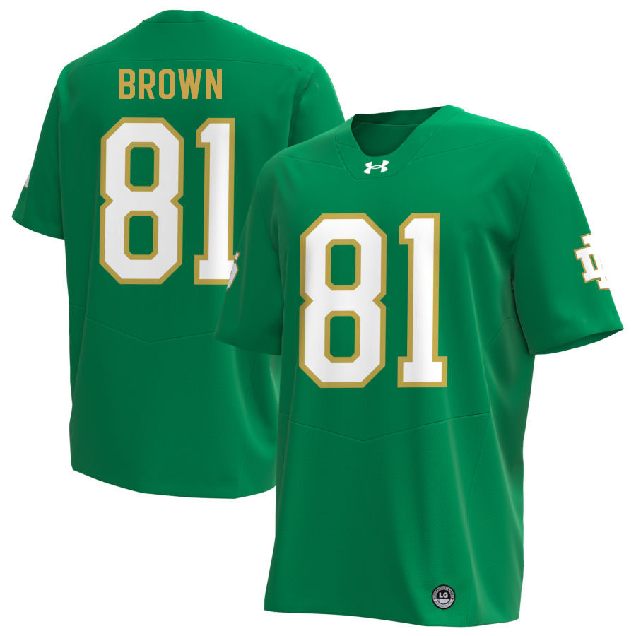 Tim Brown Notre Dame Jerseys, UND Fighting Irish College Football Apparels Stitched-Green